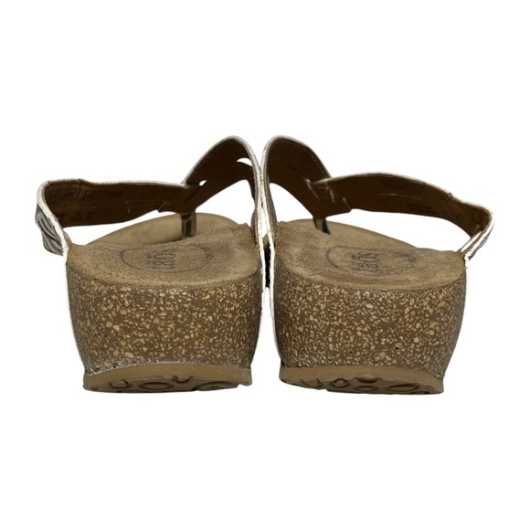 Taos Link Sandals Women's Size 10-10.5 EU 41 Multi Geometric Wedge Thong - Picture 5 of 12